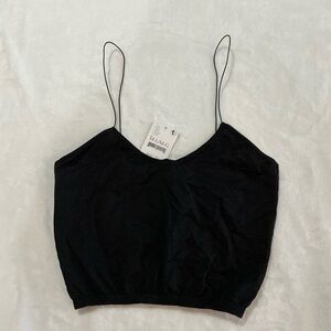 Free People Black Crop Top - NEW WITH TAGS